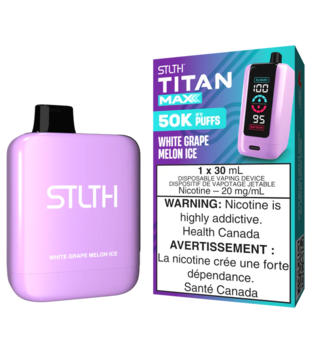 White Grape Melon Ice STLTH Titan Max 50K Rechargeable Disposable
