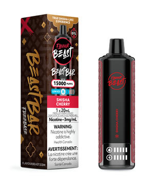 Shisha Cherry Flavour Beast Beast Bar DTL 15k Rechargeable Disposable