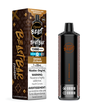 Shisha J’s Paan Flavour Beast Beast Bar DTL 15k Rechargeable Disposable