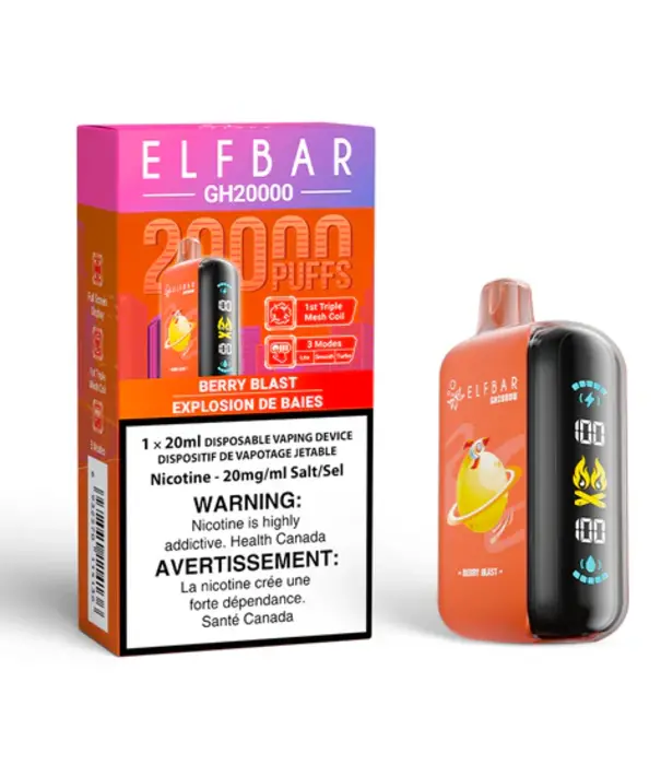 Elf Bar Berry Blast Elf Bar GH20000 Rechargeable Disposable