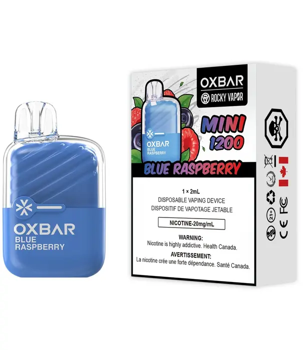 Ox Bar Blue Raspberry Rocky Vapor OxBar Mini 1200 Disposable