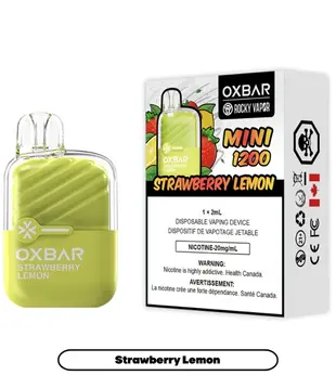 Strawberry Lemon Rocky Vapor OxBar Mini 1200 Disposable