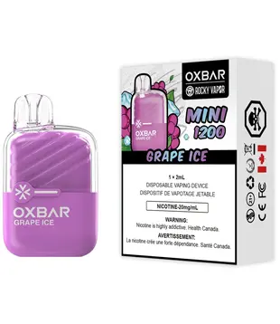Grape Ice Rocky Vapor OxBar Mini 1200 Dispoosable