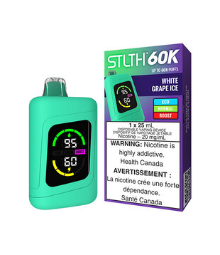 White Grape Ice STLTH 60k Rechargeable Disposable