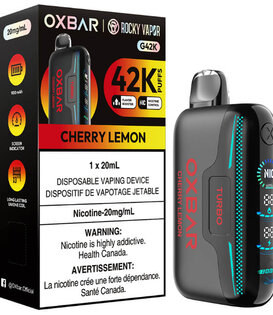 Cherry Lemon Rocky Vapor OxBar G42K Rechargeable Disposable