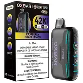 Raspberry Grape Lemon Rocky Vapor OxBar G42K Rechargeable Disposable
