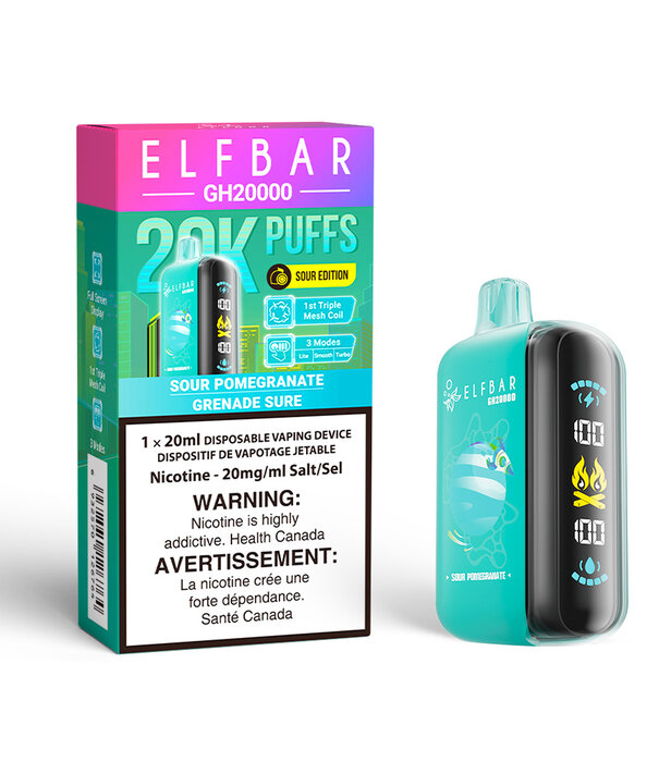 Elf Bar Sour PomegranateElf Bar GH20000 Rechargeable Disposable
