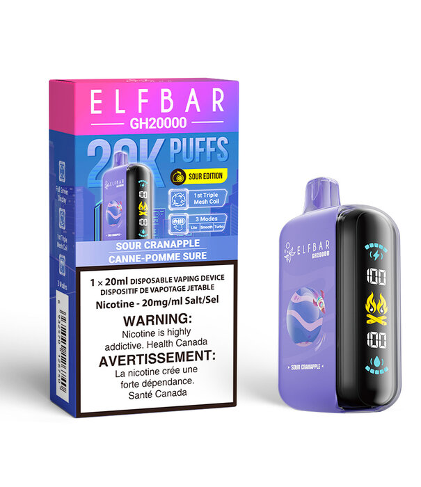 Elf Bar Sour Cranapple Elf Bar GH20000 Rechargeable Disposable