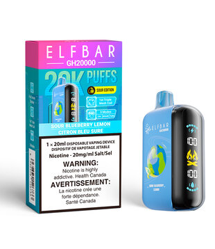 Sour Blueberry Lemon Elf Bar GH20000 Rechargeable Disposable