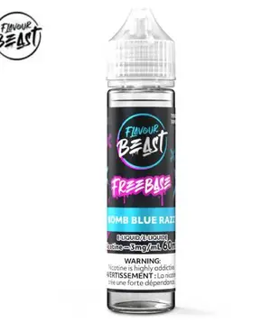 Bomb Blue Razz 3mg Flavour Beast 60ml Freebase E-liquid