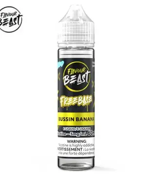 Bussin Banana Ice 3mg Flavour Beast 60ml Freebase E-liquid