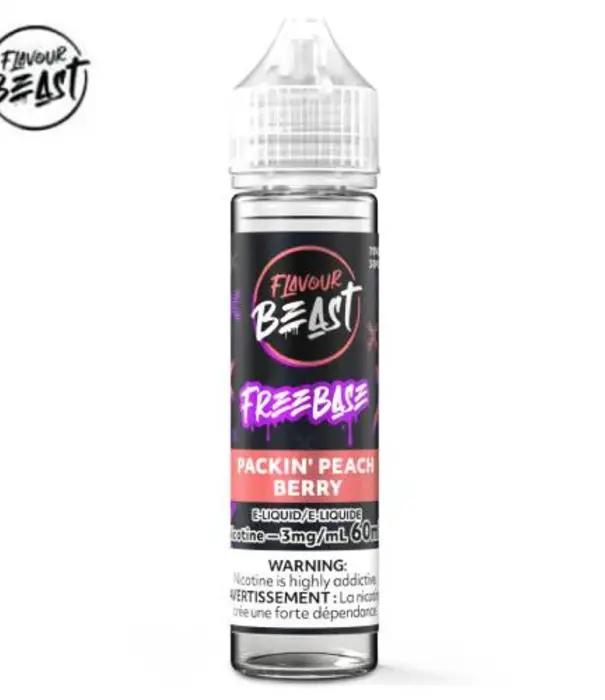 Flavour Beast Packin Peach Berry 3mg Flavour Beast 60ml Freebase E-liquid
