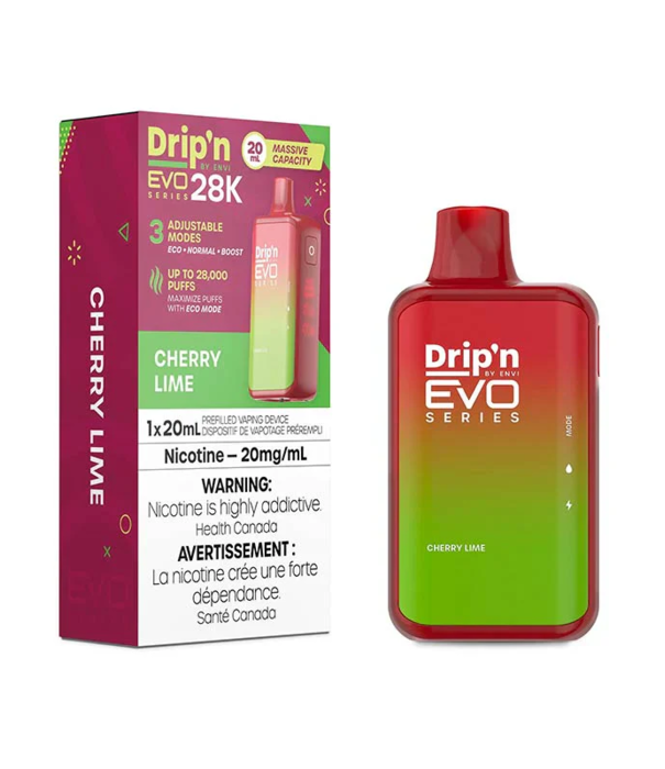 Envi Cherry Lime Envi Drip’N EVO 28000 Rechargeable Disposable