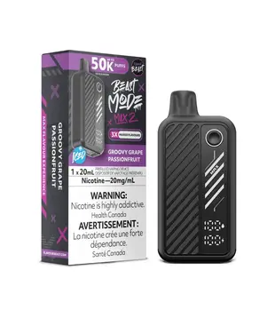 Groovy Grape Passionfruit Ice Flavour Beast Beast Mode Max 2 50k Rechargeable Disposable