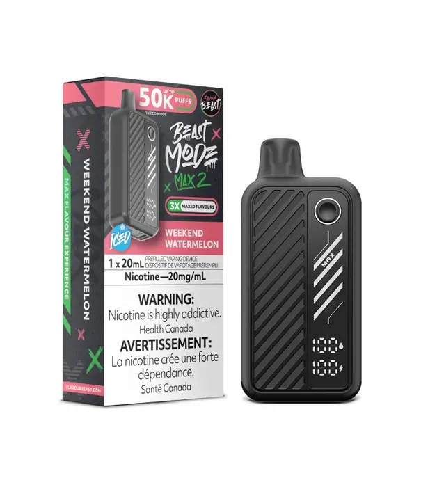 Flavour Beast Weekend Watermelon Ice Flavour Beast Beast Mode Max 2 50k Rechargeable Disposable