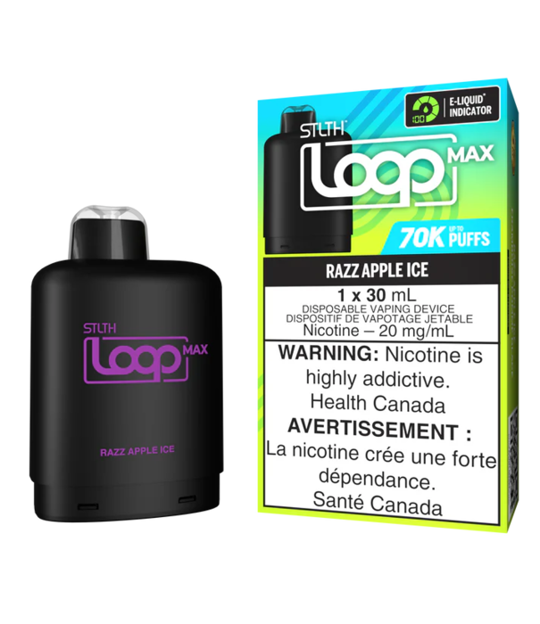STLTH Razz Apple Ice STLTH Loop Max 70k Disposable Vape Pod