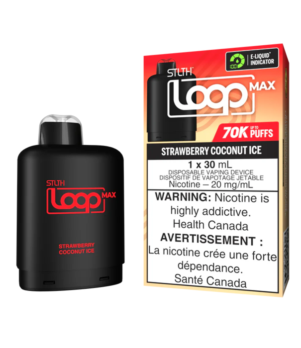 STLTH Strawberry Coconut Ice STLTH Loop Max 70k Disposable Vape Pod