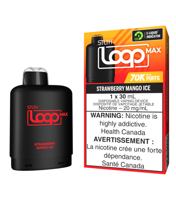STLTH Strawberry Mango Ice STLTH Loop Max 70k Disposable Vape Pod