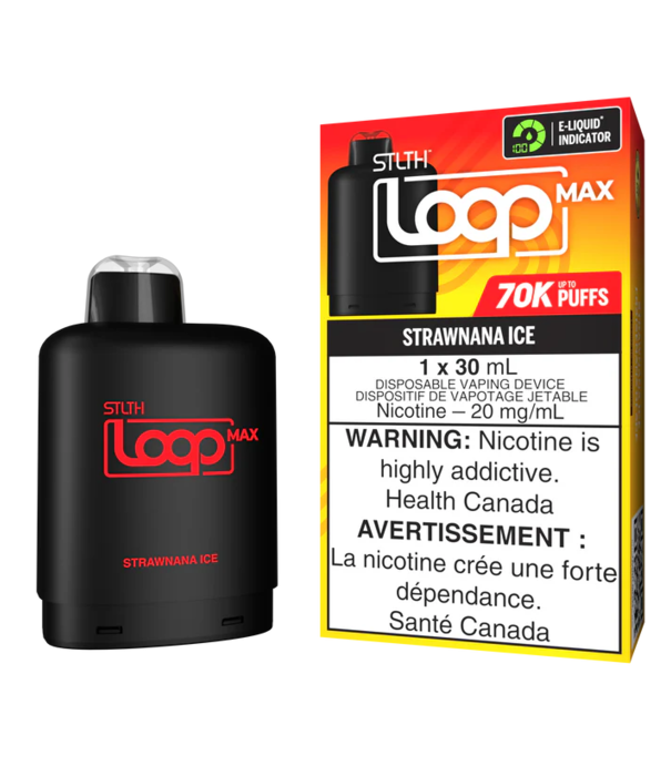 STLTH Strawnana Ice STLTH Loop Max 70k Disposable Vape Pod