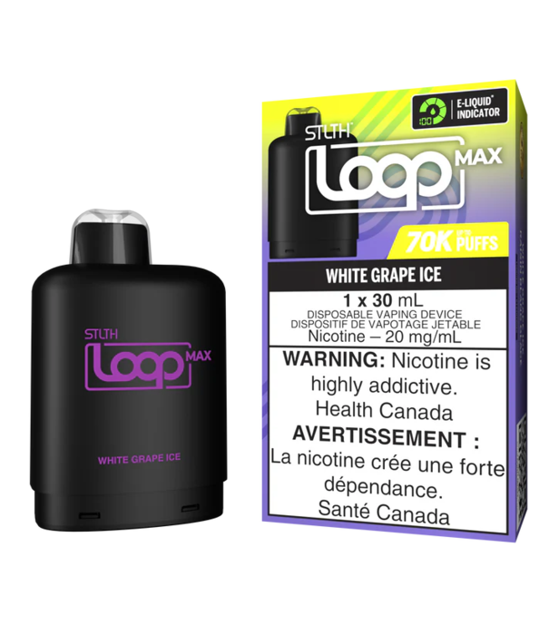 STLTH White Grape Ice STLTH Loop Max 70k Disposable Vape Pod