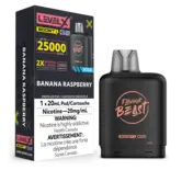 Banana Raspberry Ice Flavour Beast Level X Boost G2 25000 Disposable Vape Pod