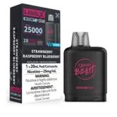 Strawberry Raspberry Blueberry Ice Flavour Beast Level X Boost G2 25000 Disposable Vape Pod