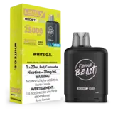 White GB Ice Flavour Beast Level X Boost G2 25000 Disposable Vape Pod