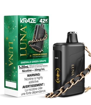 Emerald Green Grape Kraze Luna 42k Rechargeable Disposable