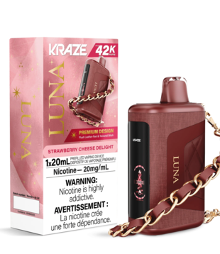 Strawberry NYC D (Strawberry Cheese Delight) Kraze Luna 42k Rechargeable Disposable