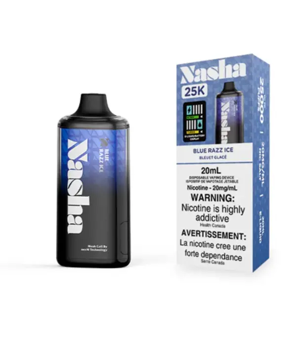 Boosted Blue Razz  Ice Nasha 25k Rechargeable Disposable