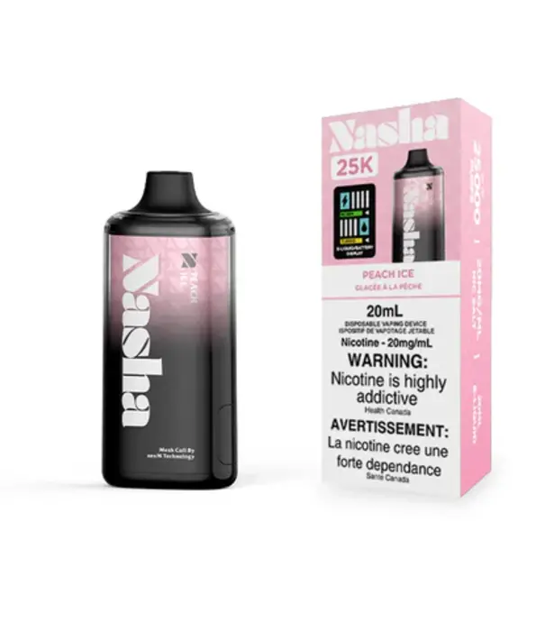 Boosted Peach Ice Nasha 25k Rechargeable Disposable