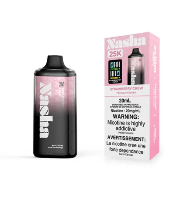 Boosted Strawberry Chew Nasha 25k Rechargeable Disposable