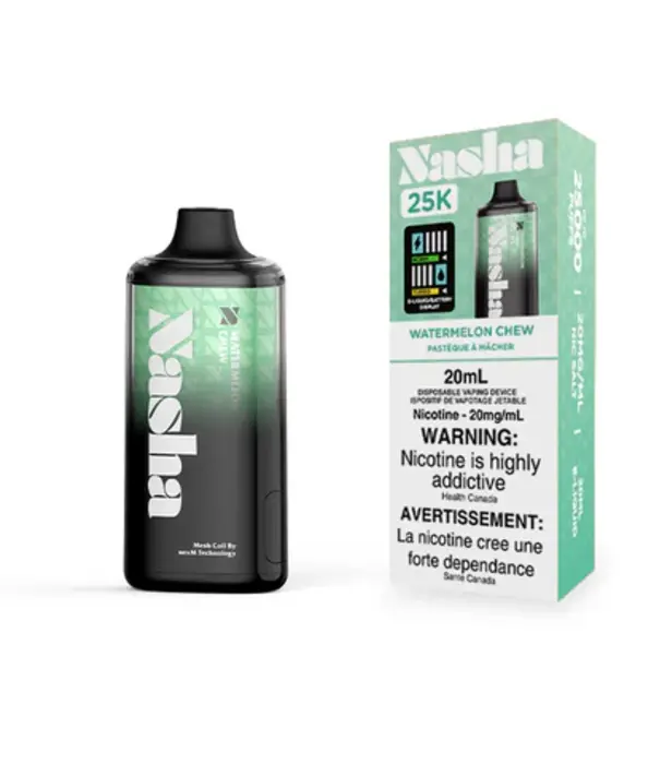 Boosted Watermelon Chew Nasha 25k Rechargeable Disposable