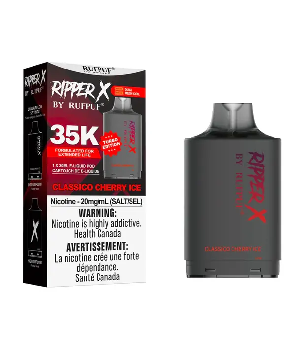 Ripper X by RUFPUF Classico Cherry Ice Ripper X by RUFPUF 35k Disposable Vape Pod
