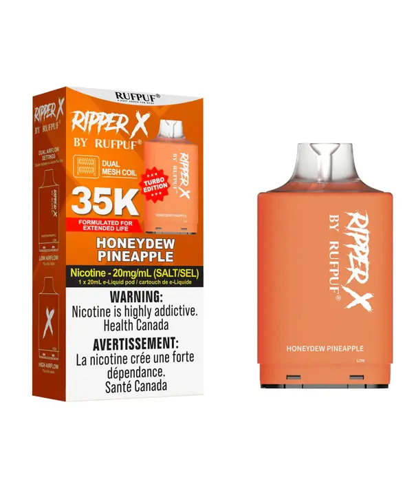 Ripper X by RUFPUF Honeydew Pineapple Ripper X by RUFPUF 35k Disposable Vape Pod