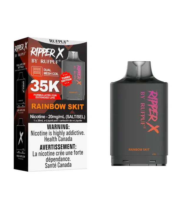 Ripper X by RUFPUF Rainbow Skit Ripper X by RUFPUF 35k Disposable Vape Pod