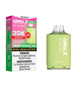 Sour Patchy Ice Ripper X by RUFPUF 35k Disposable Vape Pod