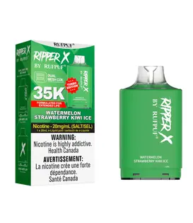 Watermelon Strawberry Kiwi Ice Ripper X by RUFPUF 50k Disposable Vape Pod