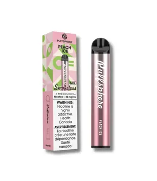 Peach Ice Puffsphere 6ml Smokeless Disposable