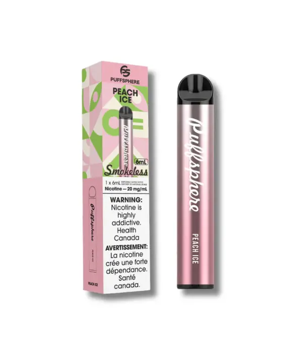 Ox Bar Peach Ice Puffsphere 6ml Smokeless Disposable