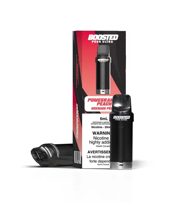 Boosted Pomegranate Peach 20mg Boosted Ultra 6ml Pod