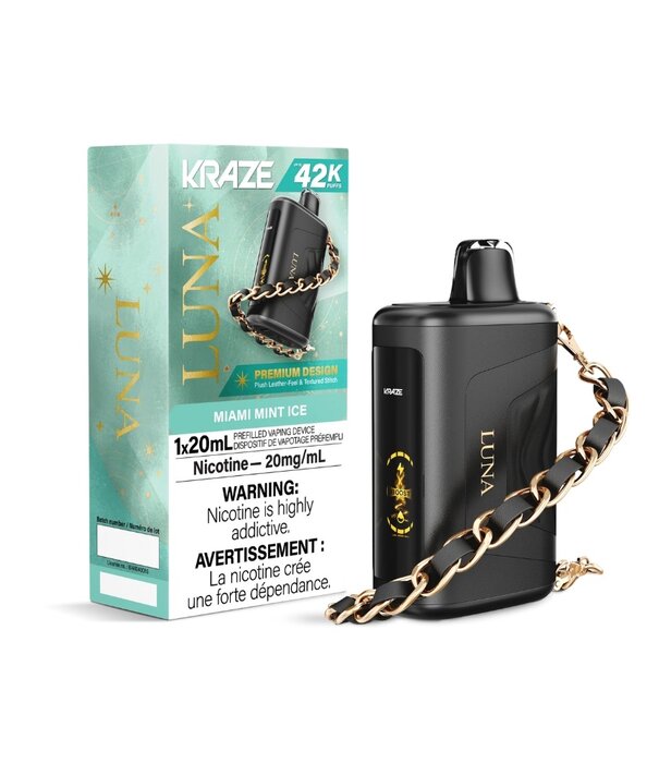 Kraze Miami Mint Ice Kraze Luna 42k Rechargeable Disposable