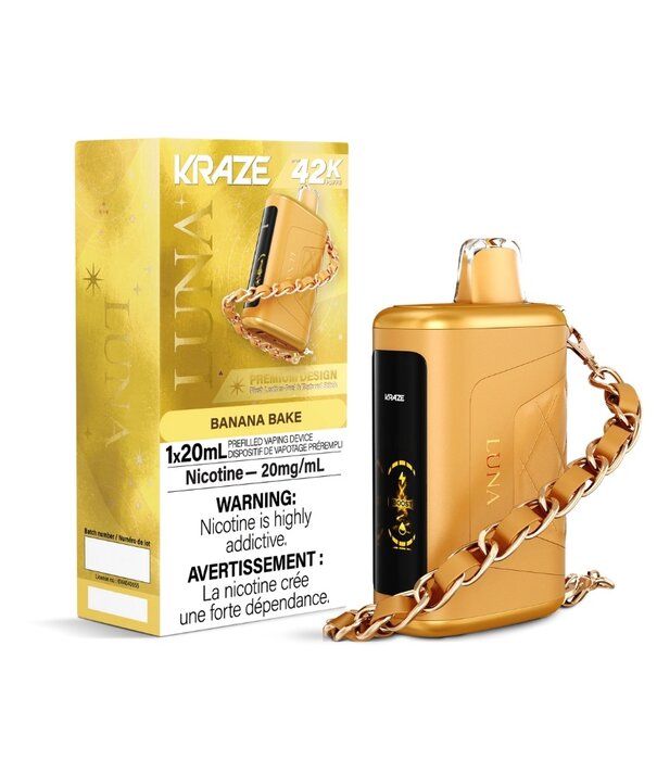 Kraze Banana Bake Kraze Luna 42k Rechargeable Disposable