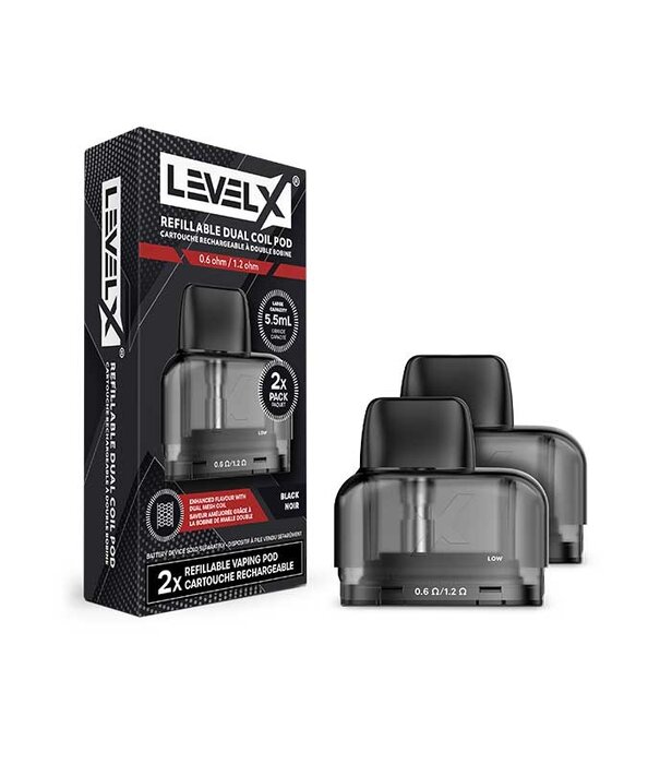 level X Level X Refillable 5.5ml Open Pod 2pk