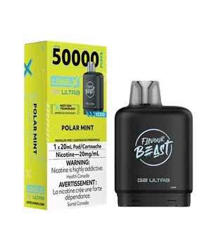 Polar Mint Ice Flavour Beast Level X G2 Ultra 50k Disposable Vape Pod
