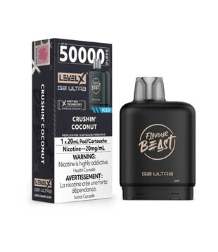 Crushin Coconut Ice Flavour Beast Level X G2 Ultra 50k Disposable Vape Pod