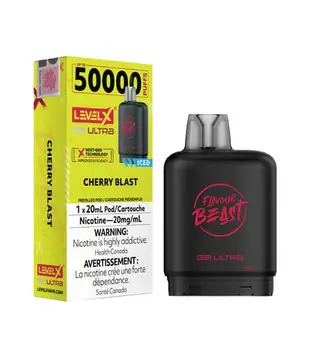 Cherry Blast Ice Flavour Beast Level X G2 Ultra 50k Disposable Vape Pod