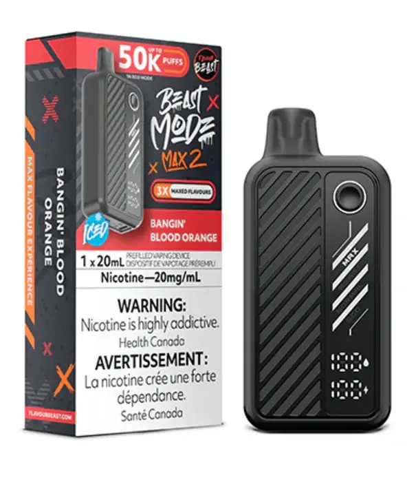 Flavour Beast Bangin Blood Orange Flavour Beast Beast Mode Max 2 50k Rechargeable Diposable