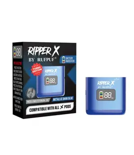Metallic Dark Blue Ripper X 1000mah Rechargeable Battery