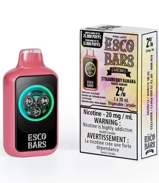 Strawberry Banana Esco Bars 25k Rechargeable Disposable